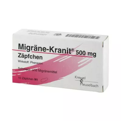 MIGRÄNE KRANIT 500 mg suppositorium, 10 st MIGRÄNE KRANIT 500 mg suppositorium, 10 st