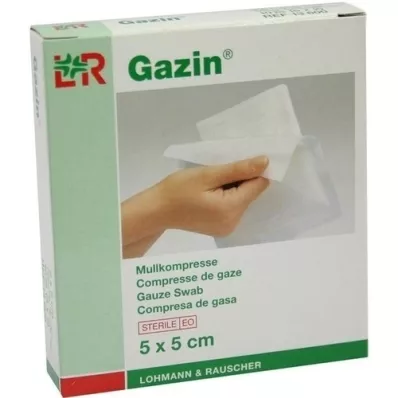 GAZIN Gasväv comp.5x5 cm steril 8x, 5X2 st
