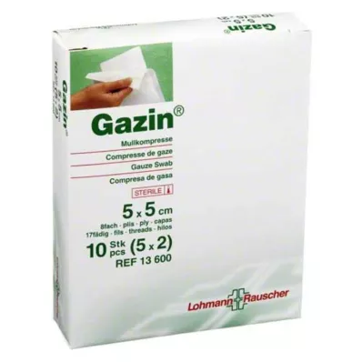 Gazin komprimerar 5x5cm 8-faldigt, 5x2 stycken Gazin komprimerar 5x5cm 8-faldigt, 5x2 stycken