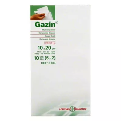 GAZIN Gasväv komp.10x20 cm steril 8x, 5X2 st