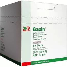 GAZIN Gasbinda komp.5x5 cm steril 8x, 25X2 st