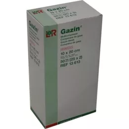 GAZIN Gasväv komp.10x20 cm steril 8x, 25X2 st
