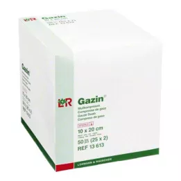 GAZIN Gasväv komp.10x20 cm steril 8x, 25X2 st