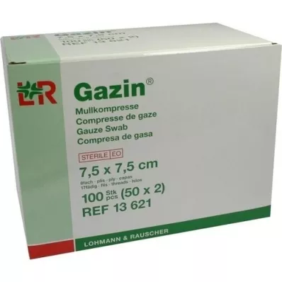 GAZIN Gasbinda komp.7,5x7,5 cm steril 8x, 50X2 st