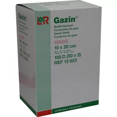 GAZIN Gasväv komp.10x20 cm steril 8x, 50X2 st