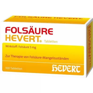 FOLSÄURE HEVERT Tabletter, 100 st