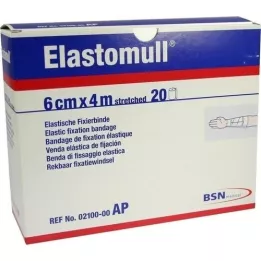 ELASTOMULL 6 cmx4 m elastiskt fixeringsband 2100, 20 st