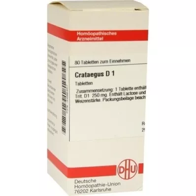 CRATAEGUS D 1 tabletter, 80 pc
