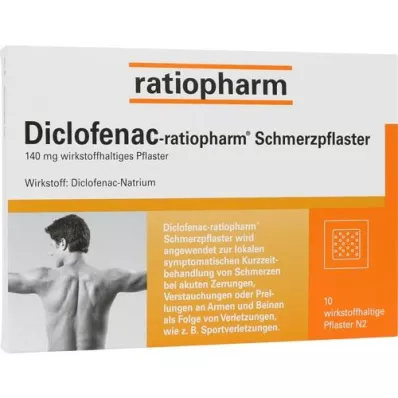 DICLOFENAC-ratiopharm smärtplåster, 10 st