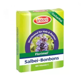 FLORIMEL Salvia godis med C-vitamin sockerfri, 40 g