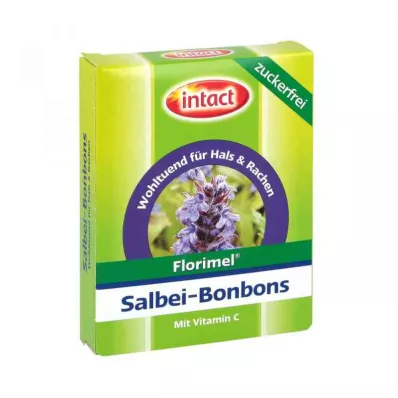 FLORIMEL Salvia godis med C-vitamin sockerfri, 40 g FLORIMEL Salvia godis med C-vitamin sockerfri, 40 g