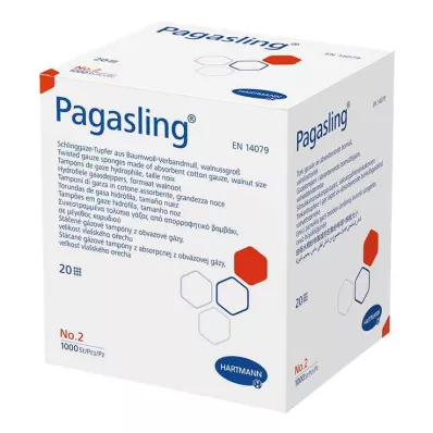 PAGASLING Gasbindor, icke-sterila, storlek 2, valnöt, 1000 st