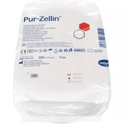 PUR-ZELLIN 4x5 cm steril rulle med 500 st, 1 st