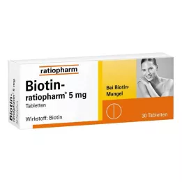 BIOTIN-RATIOPHARM 5 mg tabletter, 30 st