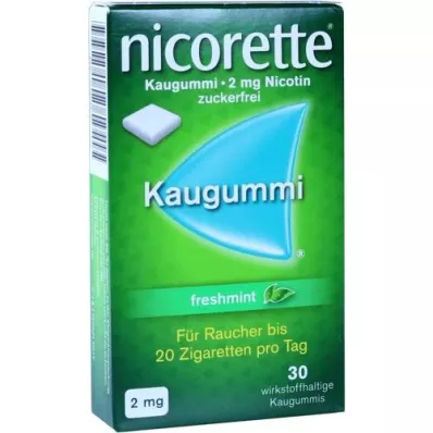 NICORETTE 2 mg tuggummi med färsk mynta, 30 st