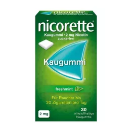 NICORETTE 2 mg tuggummi med färsk mynta, 30 st