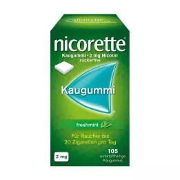 NICORETTE 2 mg tuggummi med färsk mynta, 105 st