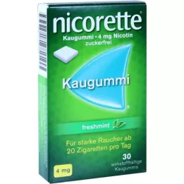 NICORETTE 4 mg tuggummi med färsk mynta, 30 st