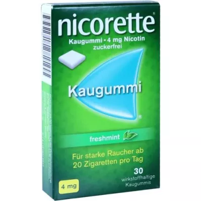 NICORETTE 4 mg tuggummi med färsk mynta, 30 st