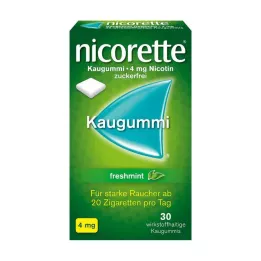 NICORETTE 4 mg tuggummi med färsk mynta, 30 st