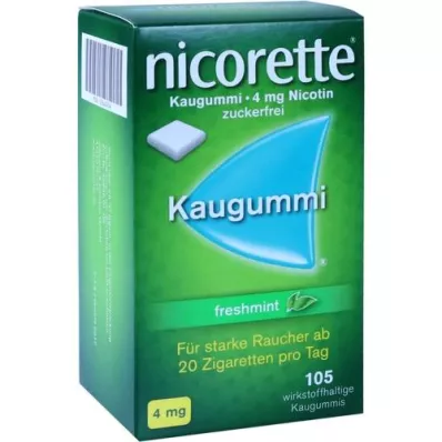 NICORETTE 4 mg tuggummi med färsk mynta, 105 st