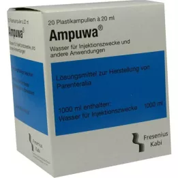 AMPUWA Plastampuller för injektion/infusion, 20X20 ml