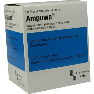 AMPUWA Plastampuller för injektion/infusion, 20X20 ml