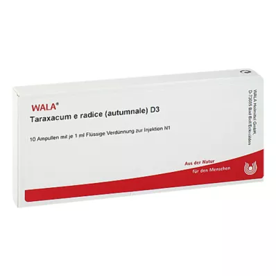 TARAXACUM E Rad.autumnale D 3 Ampuller, 10X1 ml TARAXACUM E Rad.autumnale D 3 Ampuller, 10X1 ml