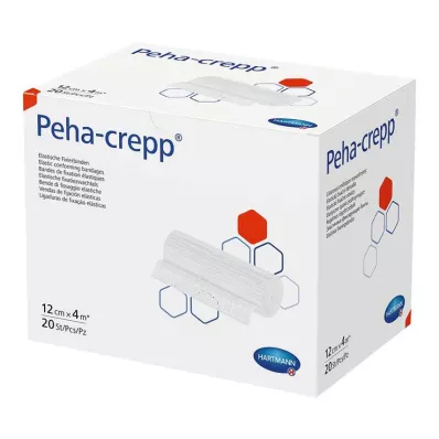 Peha Crepp fixeringsbandage 12 cm x 4 m, 20 st