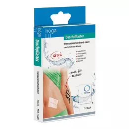 DUSCHPFLASTER 10x12 cm transparent bandage sterilt, 5 st