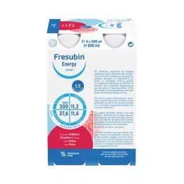 FRESUBIN ENERGY DRINK Flaska med jordgubbsdryck 6X4X200 ml
