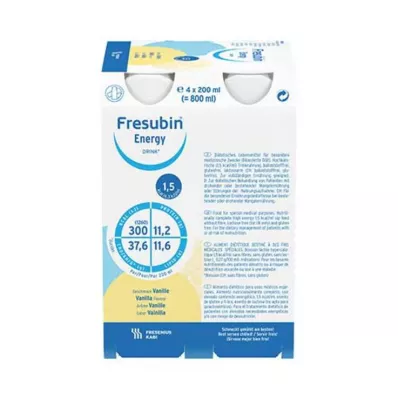 FRESUBIN ENERGY DRINK Vaniljdryckesflaska, 4X200 ml