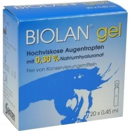 BIOLAN Gel ögondroppar, 20X0,45 ml