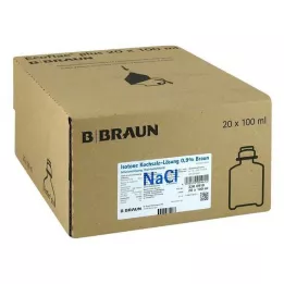 ISOTONE Saltlösning 0,9% Braun Ecoflac Plus, 20X100 ml
