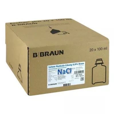 Saltlösning 0,9% Ecoflac Plus, 20X100 ml Saltlösning 0,9% Ecoflac Plus, 20X100 ml
