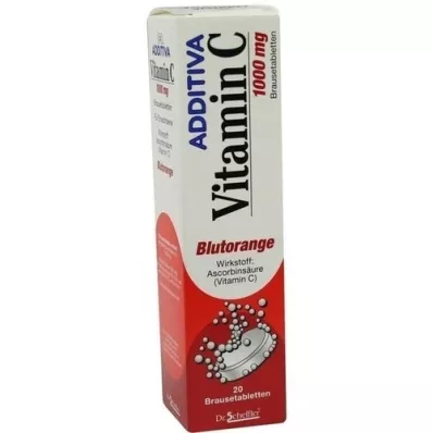 ADDITIVA C-vitamin blodapelsin brustabletter, 20 st
