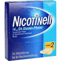 NICOTINELL 14 mg/24-timmars plåster 35 mg, 14 st