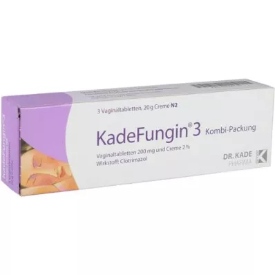 KADEFUNGIN 3 combip.20 g kräm+3 vaginaltabletter, 1 st