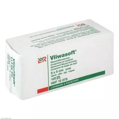 VLIWASOFT Icke-vävda kompresser 5x5 cm, icke-sterila 4 l., 100 st VLIWASOFT Icke-vävda kompresser 5x5 cm, icke-sterila 4 l., 100 st