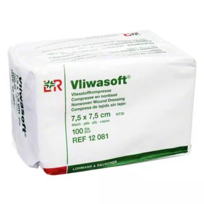VLIWASOFT Icke-vävda kompresser 7,5x7,5 cm icke-sterila 4 l., 100 st VLIWASOFT Icke-vävda kompresser 7,5x7,5 cm icke-sterila 4 l., 100 st