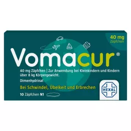 VOMACUR 40 suppositorier, 10 st