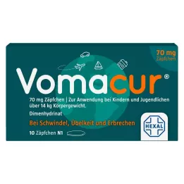VOMACUR 70 suppositorier, 10 st