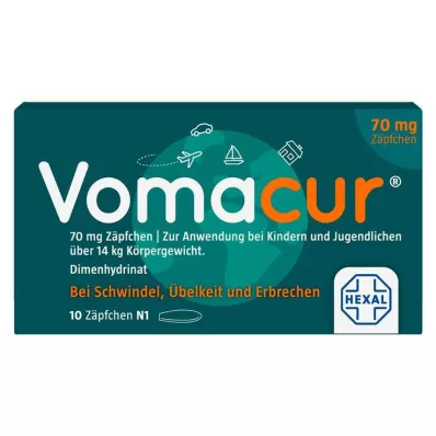 VOMACUR 70 suppositorier, 10 st