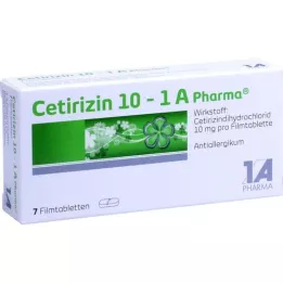 CETIRIZIN 10-1A Pharma filmdragerade tabletter, 7 st