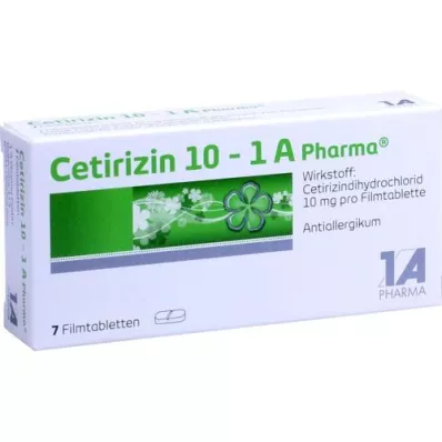 CETIRIZIN 10-1A Pharma filmdragerade tabletter, 7 st