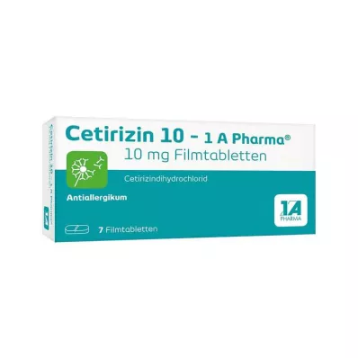 CETIRIZIN 10-1A Pharma filmdragerade tabletter, 7 st CETIRIZIN 10-1A Pharma filmdragerade tabletter, 7 st