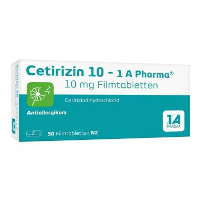 CETIRIZIN 10-1A Pharma filmdragerade tabletter, 50 st CETIRIZIN 10-1A Pharma filmdragerade tabletter, 50 st