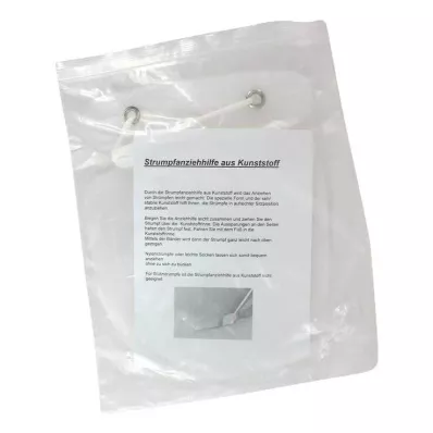 STRUMPFANZIEHHILFE Plast med rem, 1 st