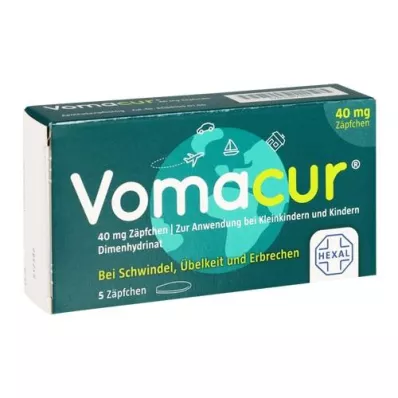 VOMACUR 40 suppositorier, 5 st