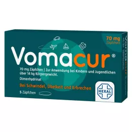 VOMACUR 70 suppositorier, 5 st